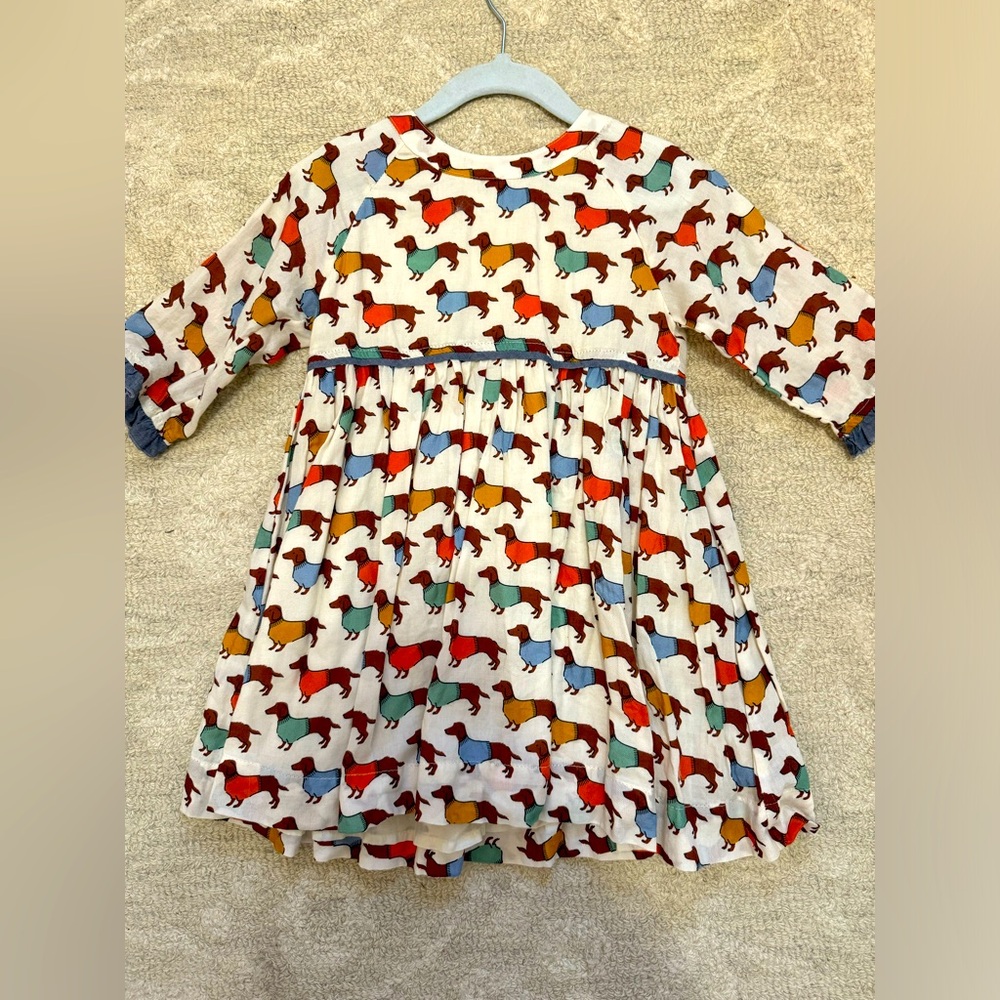 3Y Pink Chicken Olive Dress in Sweater Dogs/ Dachshunds